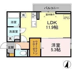 仮）Ｄ－ｒｏｏｍ二の宮４丁目の物件間取画像